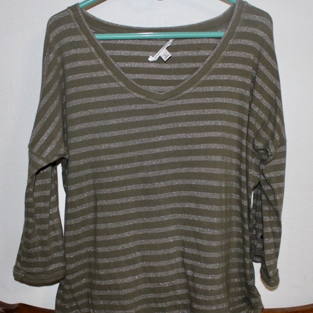 Banana Republic Green Striped Shirt Size XL